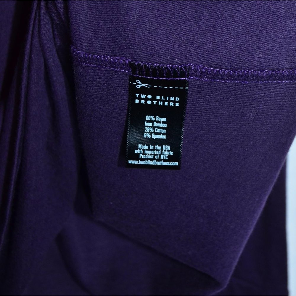 Two Blind Brothers Pullover Hoodie Bamboo Blend Purple Size XL - Picture 5 of 6
